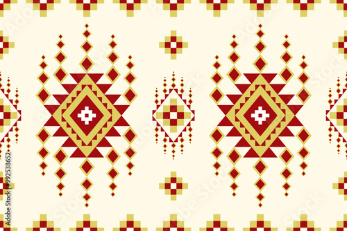 Navajo tribal vector seamless pattern. Geometric ethnic and traditional design.