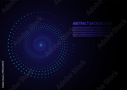 Abstract circle dot pattern on blue violet background hi tech technology vector eps10