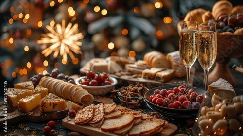 Exclusive New Year's Eve Celebration Dinner at Luxury Hotel Resort with Champagne, Fireworks, and Elegant Panoramic View