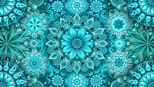 Wallpaper Mural Vibrant cyan and teal colors blending together in abstract patterns , vibrant, cyan, teal, colors, abstract, patterns Torontodigital.ca