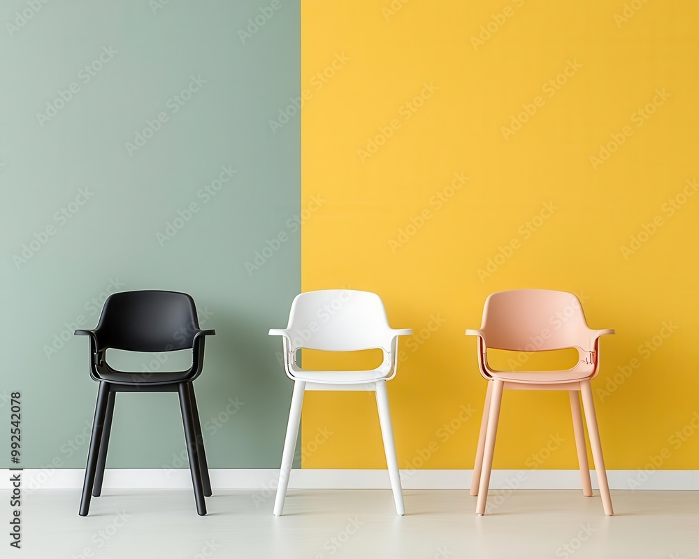 Compact high chair with a foldable frame and a built-in storage compartment, compact storage, functional design Compact high chair with a foldable frame and a built-in storage compartment, compact storage, functional design
