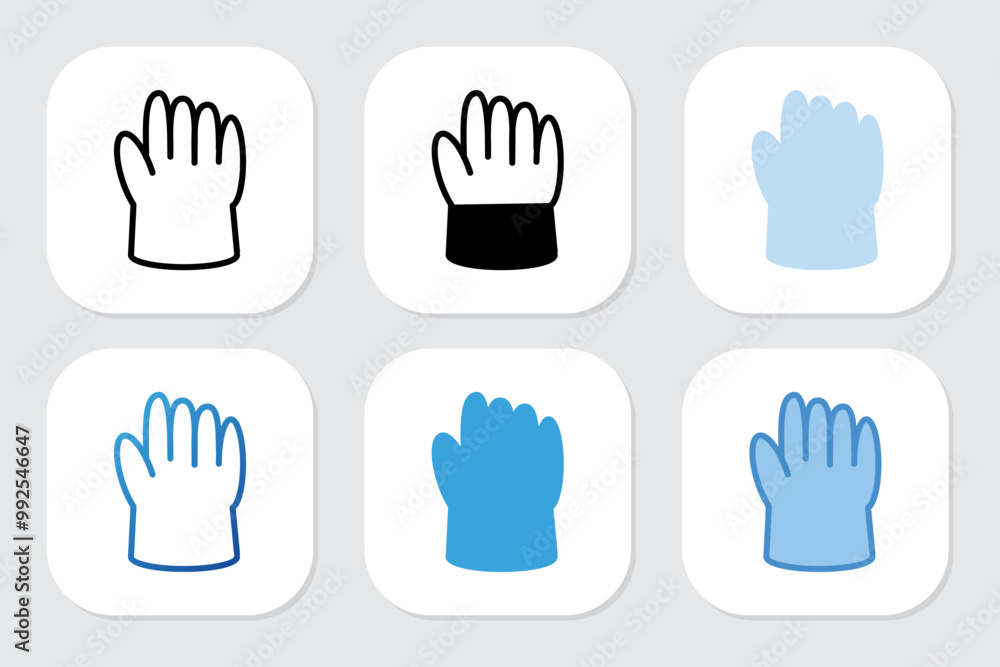 hand icons with various design styles hand icons with various design styles