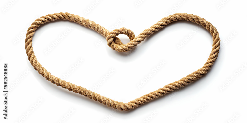 Heart-shaped rope with a romantic and symbolic design , love, heart, rope, concept, symbol, connection, relationship Heart-shaped rope with a romantic and symbolic design , love, heart, rope, concept, symbol, connection, relationship