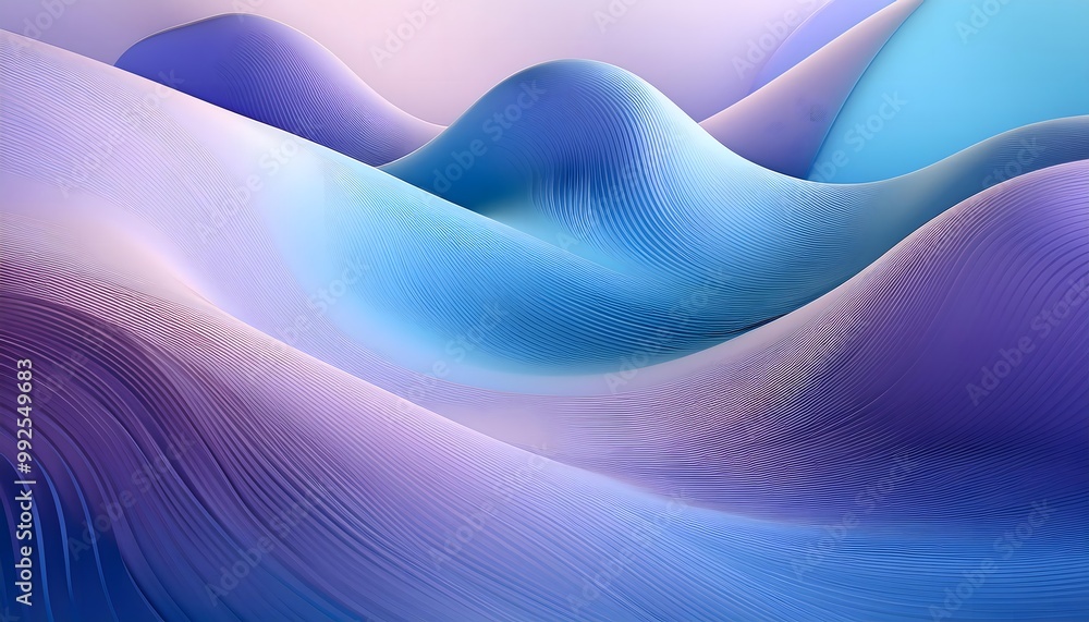 Obraz premium wave abstract background with smooth gradient blue