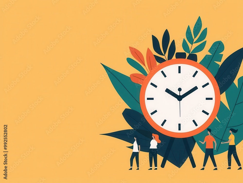 Busy schedule, quick workouts, flat design illustration Busy schedule, quick workouts, flat design illustration