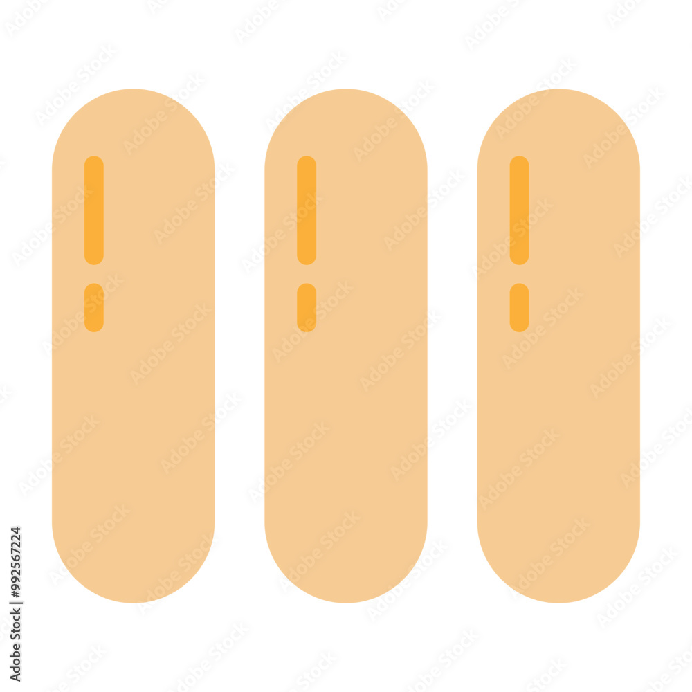 Popsicle Sticks Vector Flat Icon Design Popsicle Sticks Vector Flat Icon Design
