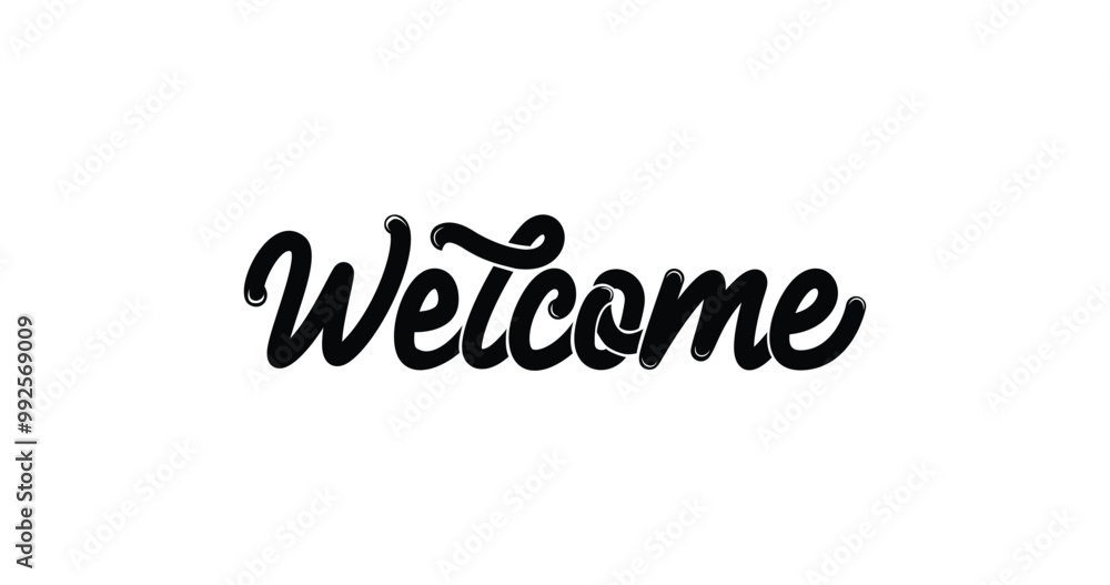 Welcome Handwritten Text Vector Design: Charming and Inviting Typography Perfect for Greeting Cards, Event Signage, Home Decor, and Engaging Social Media Posts to Create a Warm Atmosphere Welcome Handwritten Text Vector Design: Charming and Inviting Typography Perfect for Greeting Cards, Event Signage, Home Decor, and Engaging Social Media Posts to Create a Warm Atmosphere