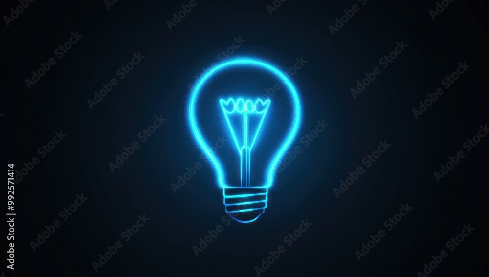 Neon Lightbulb - Inspiration, Idea, Innovation Neon Lightbulb - Inspiration, Idea, Innovation