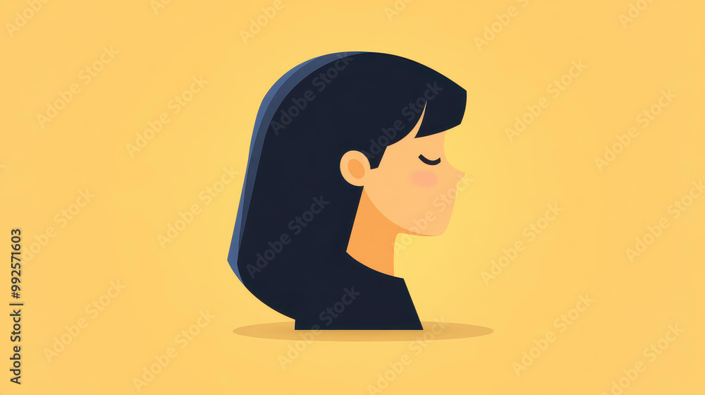 This charming 2D illustration showcases a young Hispanic girls head in a modern flat style with textured cartoon elements. This charming 2D illustration showcases a young Hispanic girls head in a modern flat style with textured cartoon elements.