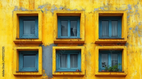 Windows on a Yellow Wall