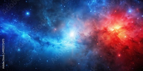 Blue and red galaxy color background, galaxy, blue, red, space, stars, cosmic, cosmic background, colorful, vibrant