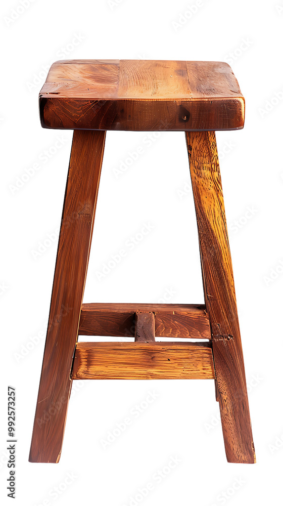 wooden rectangular stool isolated against a transparent background wooden rectangular stool isolated against a transparent background
