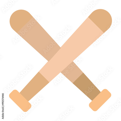 Baseball Bat Vector Flat Icon Design