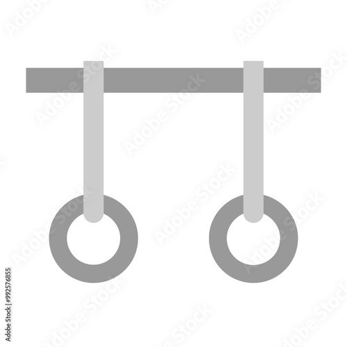 Gymnastics Rings Vector Flat Icon Design