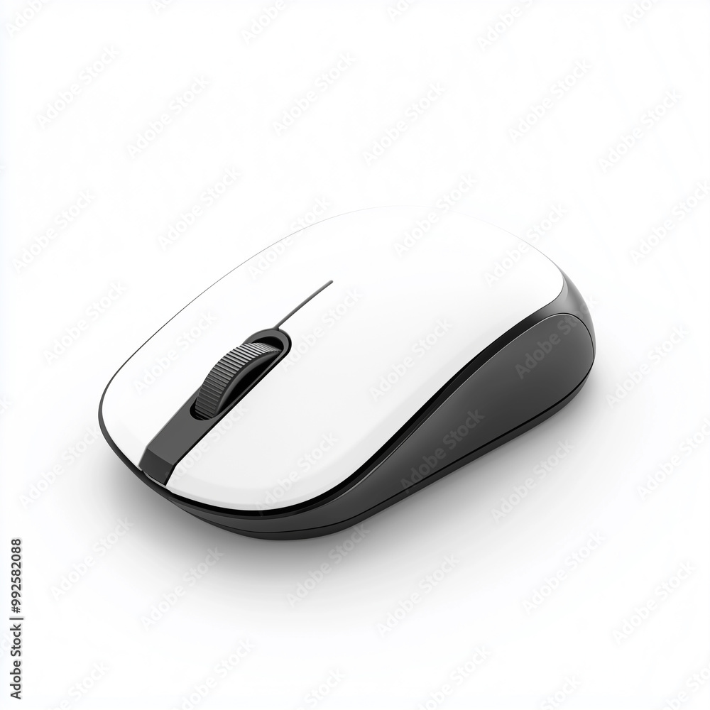Sleek Wireless Computer Mouse in Blender 3D Style Isolated on Transparent White Background Sleek Wireless Computer Mouse in Blender 3D Style Isolated on Transparent White Background