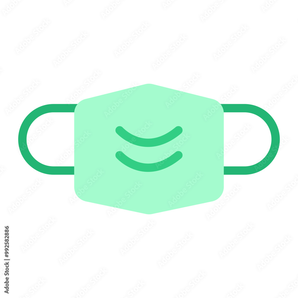 Face Mask Vector Flat Icon Design Face Mask Vector Flat Icon Design