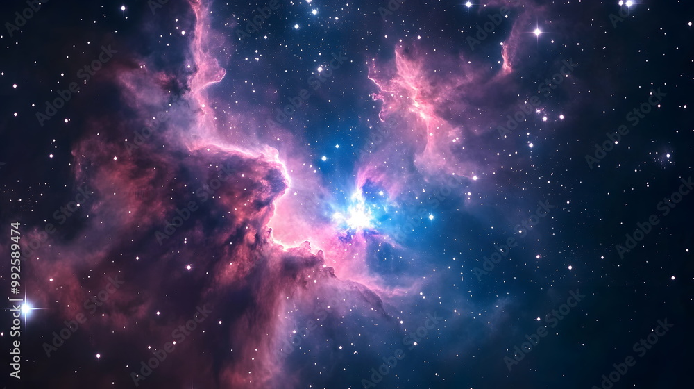 Ethereal Pink and Blue Nebula Imagery Ethereal Pink and Blue Nebula Imagery