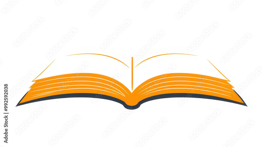 A bright yellow book logo set against a crisp white backdrop, perfect for a fresh and vibrant brand identity. A bright yellow book logo set against a crisp white backdrop, perfect for a fresh and vibrant brand identity.