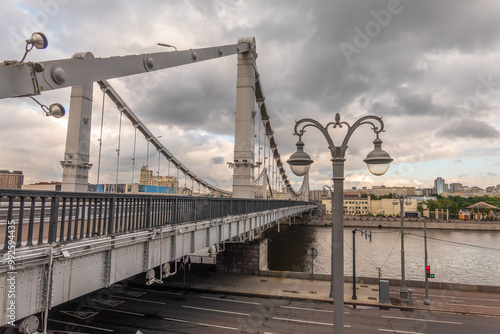 Photography Krymsky Bridge or Crimean Bridge in Moscow