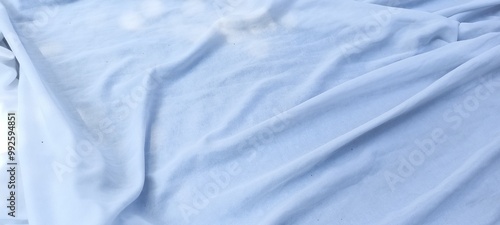 waves on unique white cotton fabric