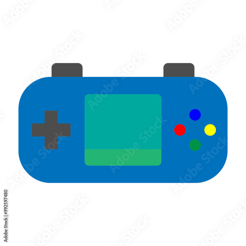 Gaming Console Vector Flat Icon Design