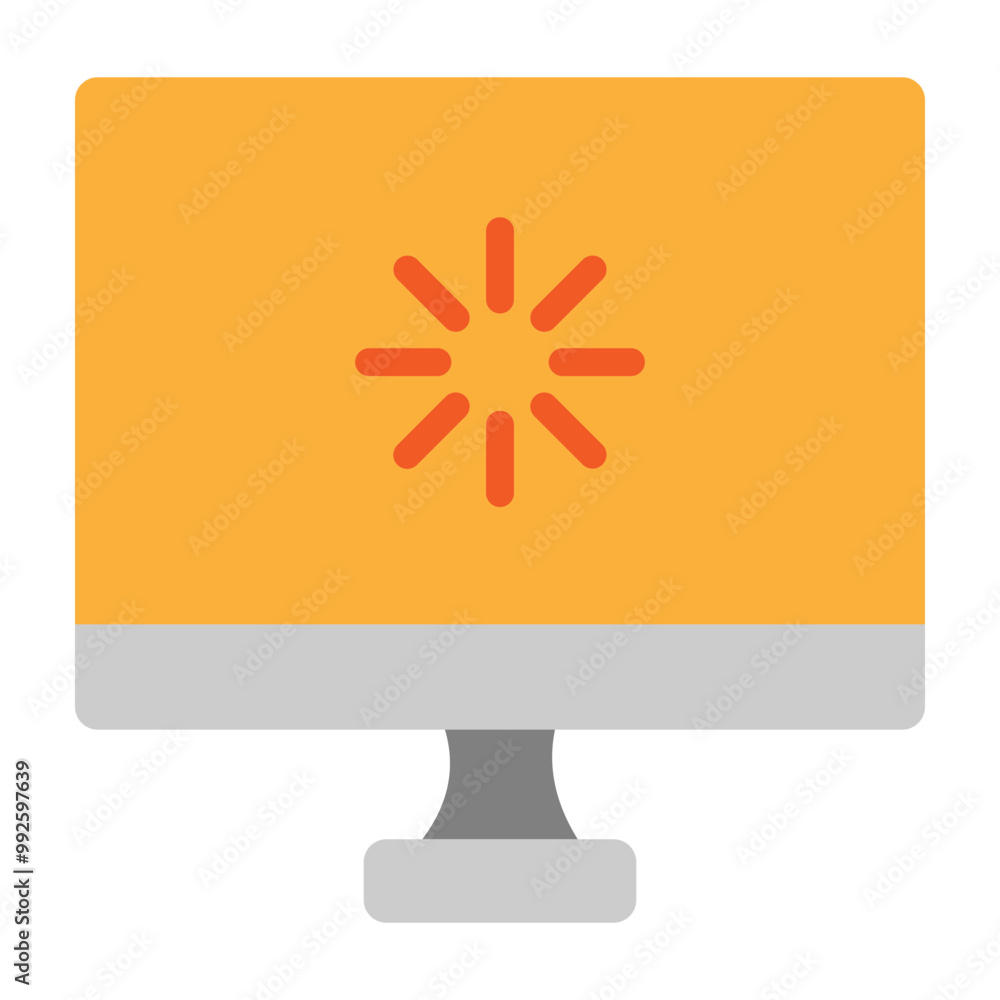 Loading Screen Vector Flat Icon Design Loading Screen Vector Flat Icon Design
