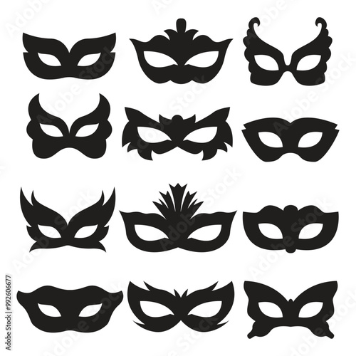 Party Masquerade Mask Vector Illustration