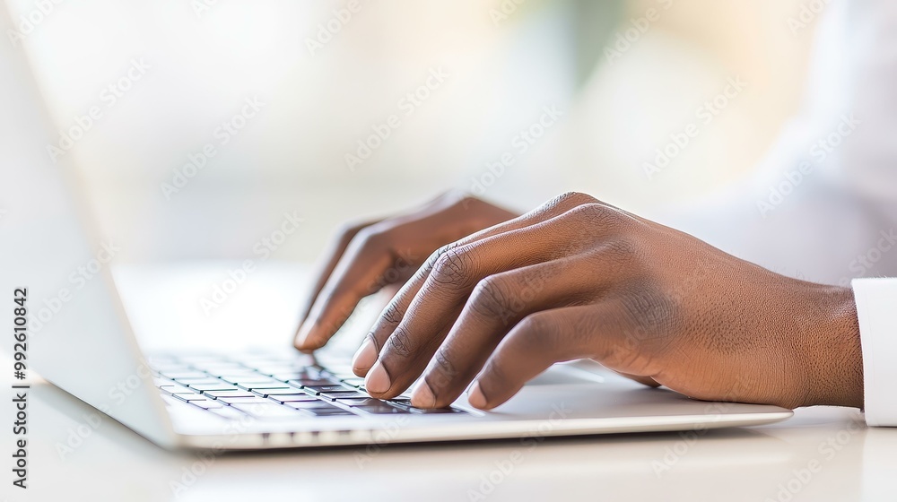 A business pro uses management software on a laptop, tapping into skills for strategic gains in a sleek, clean space. A business pro uses management software on a laptop, tapping into skills for strategic gains in a sleek, clean space.