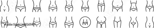 Waist Pack of Thin Icons. Editable Stroke. Suitable for Web Sites, Books, Cards, Apps