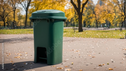 trash bin in the park