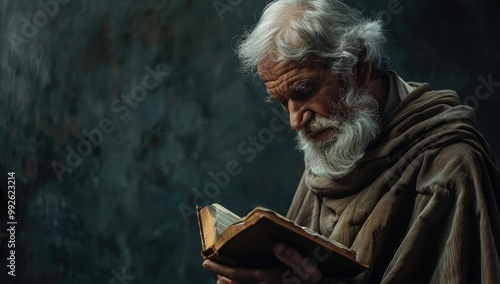 Old Man Reading a Book.