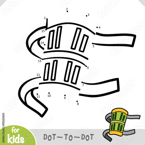 Numbers game, education dot to dot game for kids, Football Shin Guard