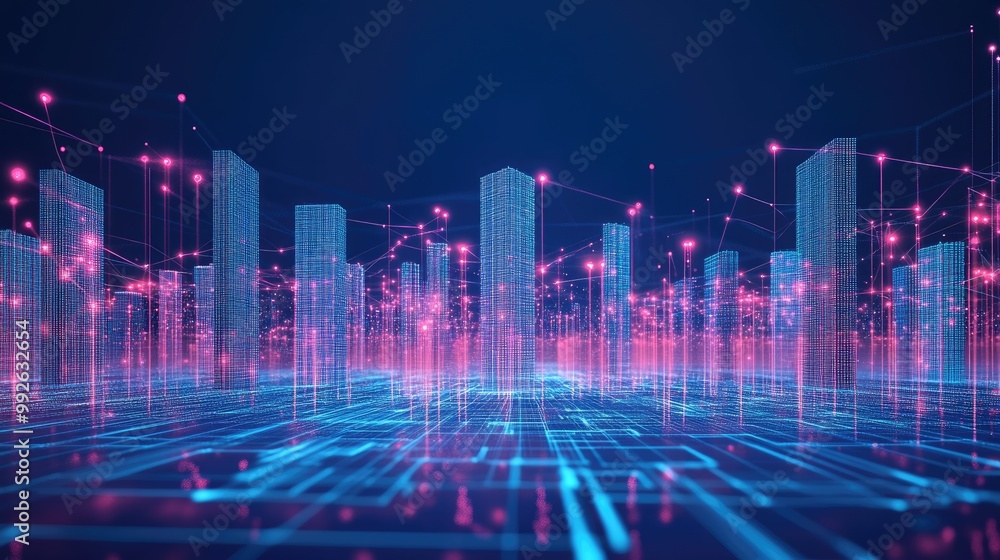 Futuristic Cityscape Technology Concept Futuristic Cityscape Technology Concept