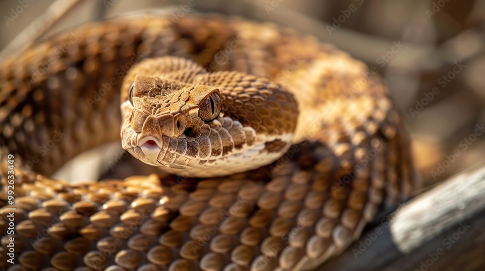 A rattlesnake coiled and ready to strike A rattlesnake coiled and ready to strike