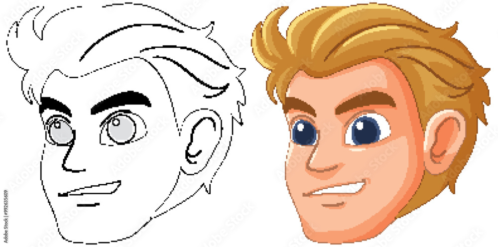 Cartoon Character Head Illustration Cartoon Character Head Illustration