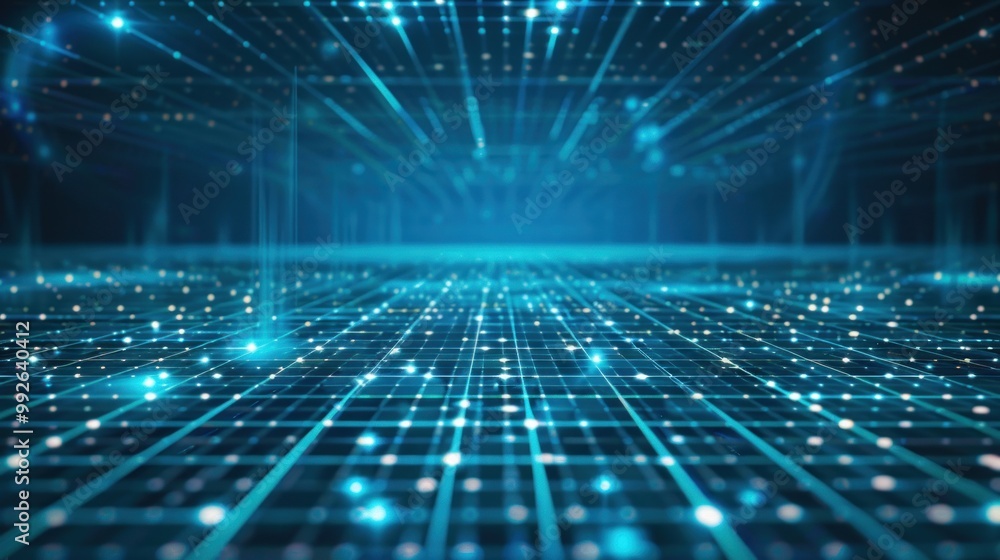 High-tech technical background featuring a glowing grid High-tech technical background featuring a glowing grid