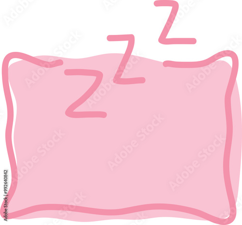 Soft Pink Pillow with Dreamy Zzz's