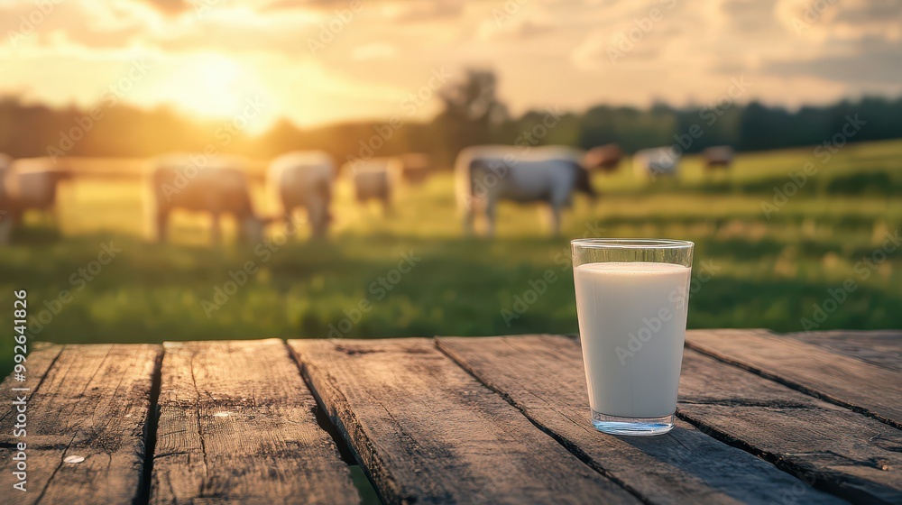Fresh milk from pitcher into the glass with grass field and cows with a natural background,fresh milk ad template banner,Cows live on natural pastures, packaging with milk packs concept. Fresh milk from pitcher into the glass with grass field and cows with a natural background,fresh milk ad template banner,Cows live on natural pastures, packaging with milk packs concept.