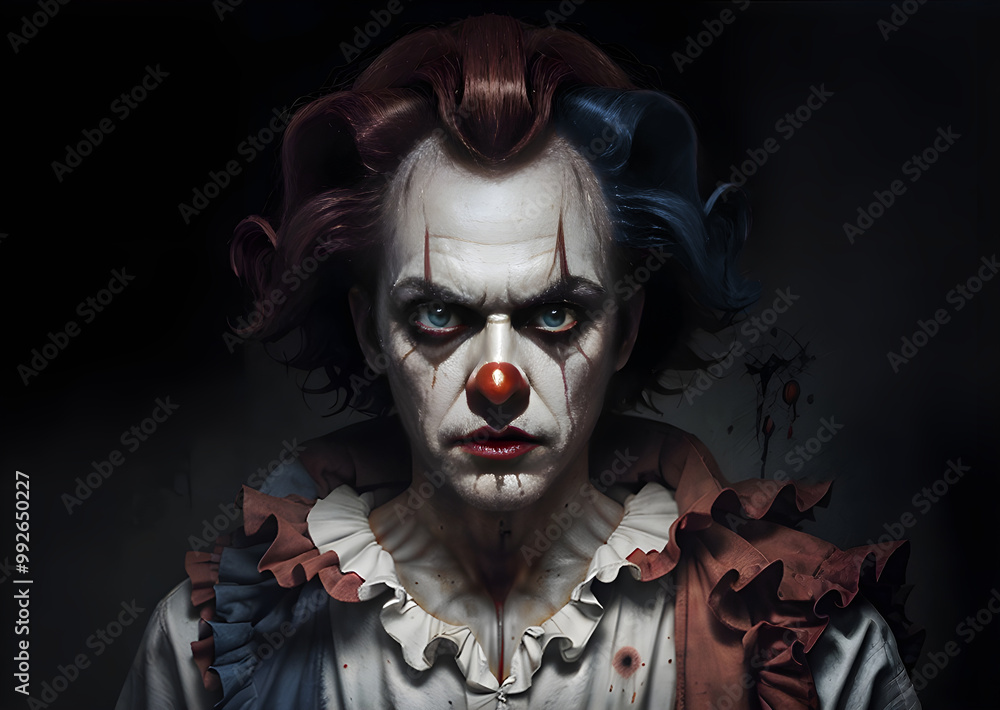 Scary psycho creepy clown Halloween Scary psycho creepy clown Halloween