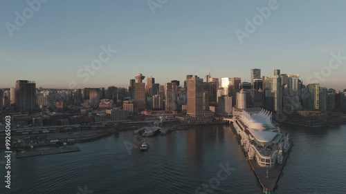 Wallpaper Mural Drone aerial shot of downtown Vancouver skyline Torontodigital.ca