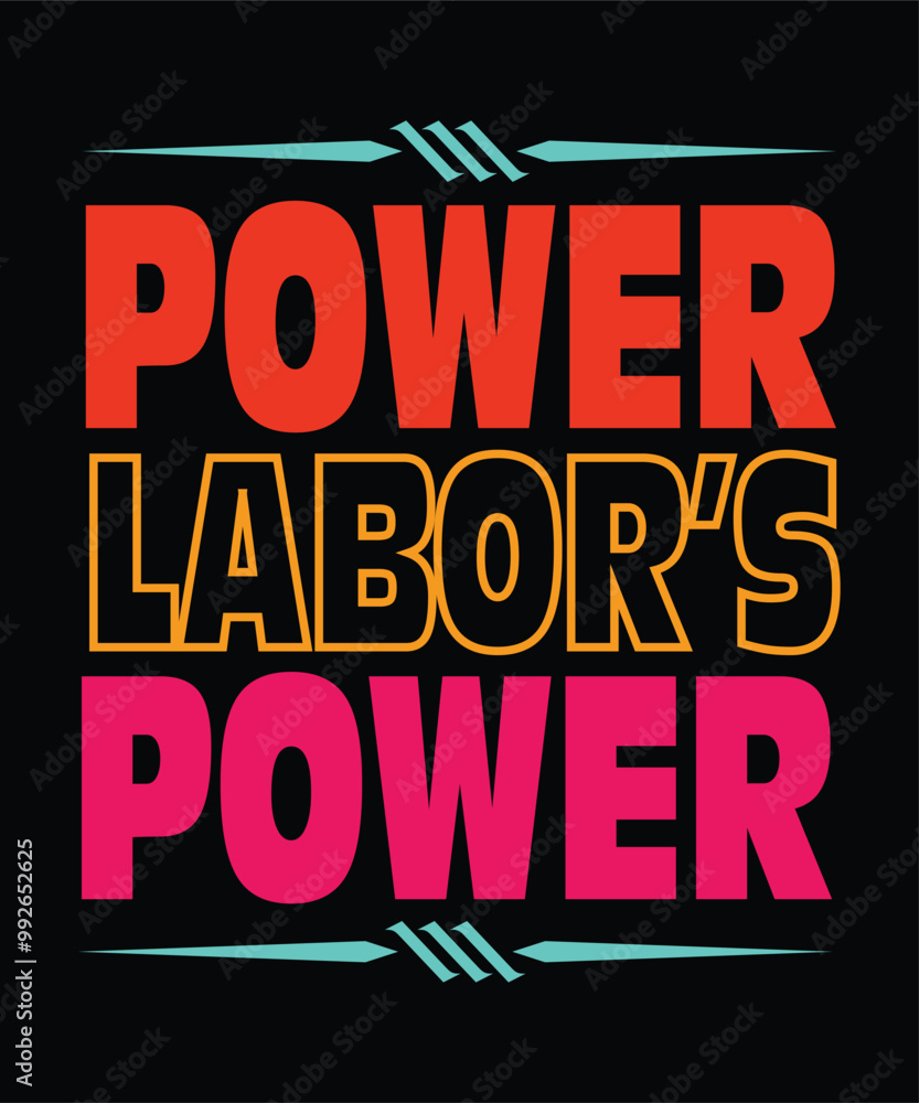 Fototapeta premium Power Labor’s Typography retro Vintage groovy svg T-shirt Designs