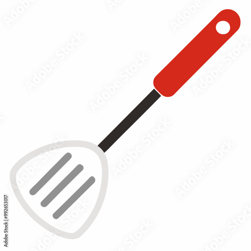 stove spatula white background vector art