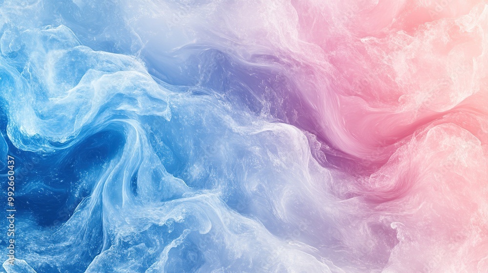 Obraz premium Abstract Swirling Colors: Blue and Pink