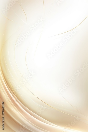 Abstract white background with gold wave