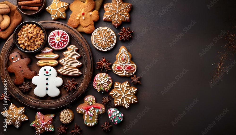 Various cookies on the top view table Various cookies on the top view table