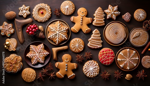 Various cookies on the top view table