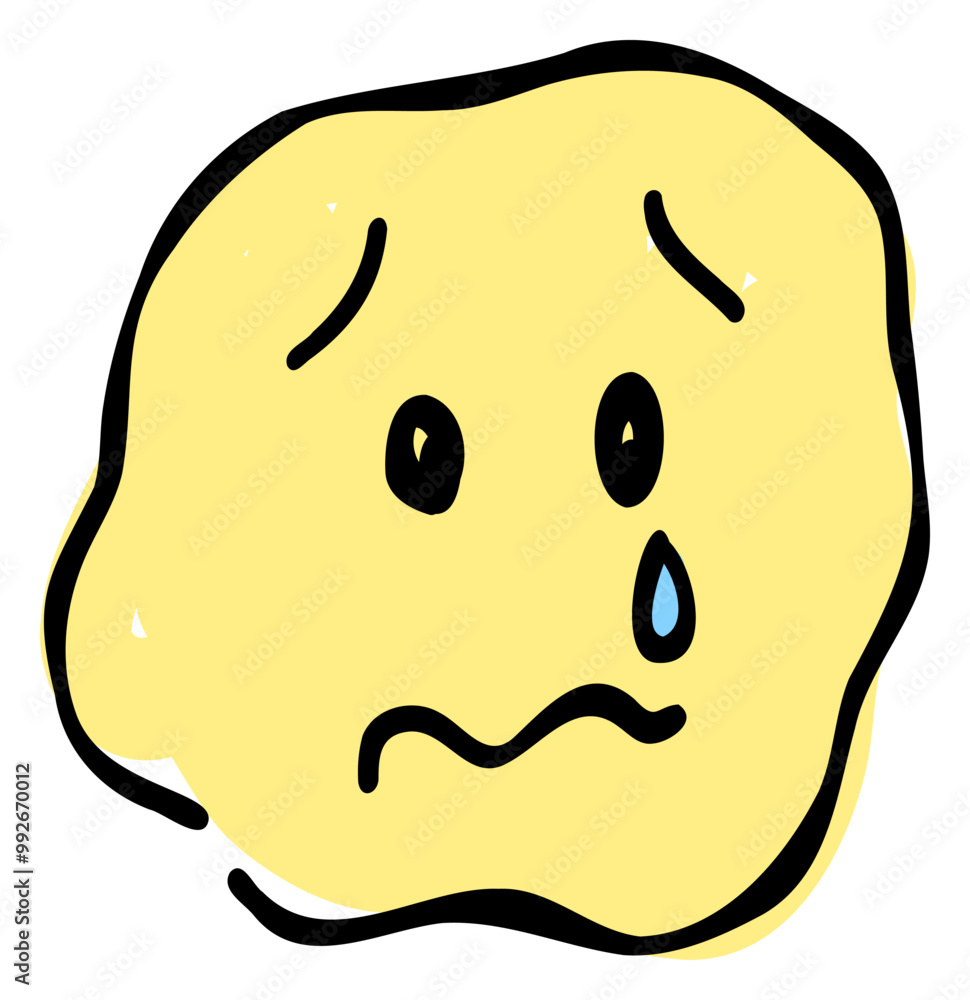 A hand-drawn crying face emoji. Features a simple and cute yellow-based design. Stylish and versatile for various scenes. A hand-drawn crying face emoji. Features a simple and cute yellow-based design. Stylish and versatile for various scenes.