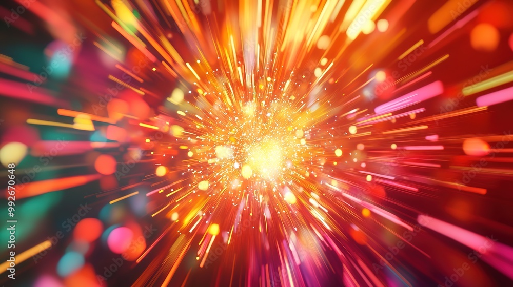 A stunning 3D rendering of dynamic fireworks bursting in a vibrant display against a colorful background. A stunning 3D rendering of dynamic fireworks bursting in a vibrant display against a colorful background.