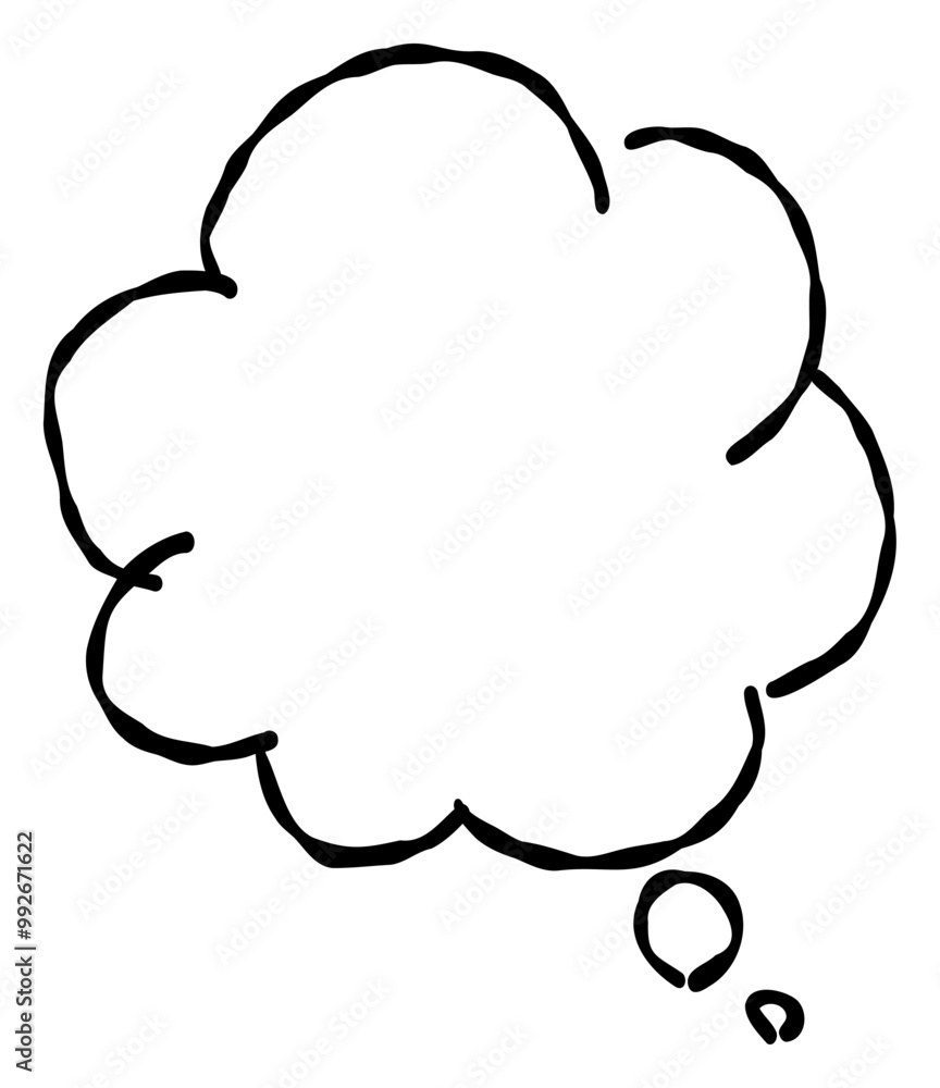A hand-drawn fluffy speech bubble. Features a simple and easy-to-use design, perfect for emphasizing messages or comments. A hand-drawn fluffy speech bubble. Features a simple and easy-to-use design, perfect for emphasizing messages or comments.