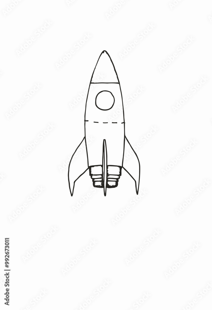 Hand-Drawn Rocket Ship Vector: Free Download for Commercial Use Hand-Drawn Rocket Ship Vector: Free Download for Commercial Use